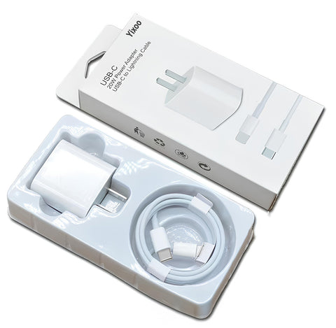 Yixoo Charger Compatible with iPhone 12 13 14 20w Fast Charging White
