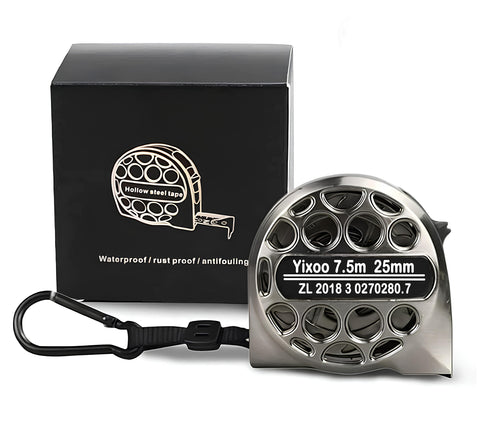 Yixoo 7.5-meter retractable professional metric stainless steel corrosion-resistant cable - metric precision for construction, DIY, engineering and high-strength measurement