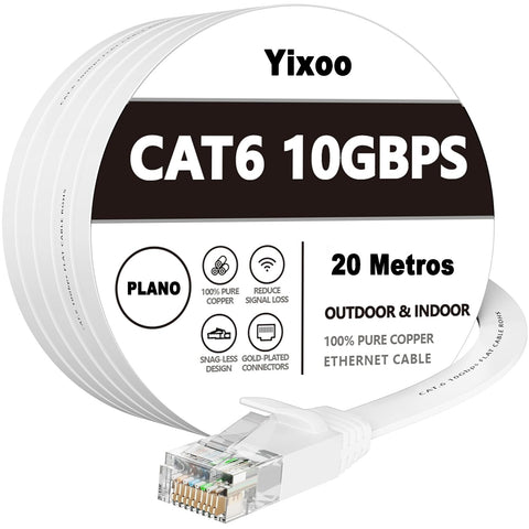 Yixoo 20m Red Category Cat6 UTP RJ45 Ethernet Cable Intern