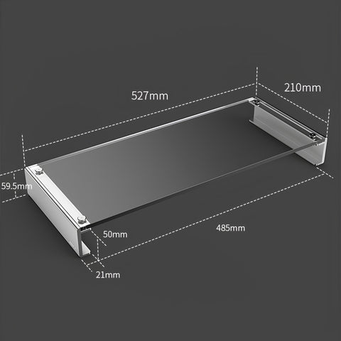 Yixoo Monitor stand, monitor riser base, aluminum alloy extended office desk, tempered glass computer keyboard storage