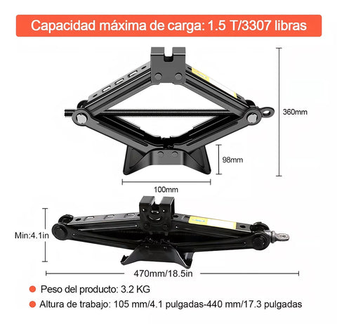 Yixoo Hydraulic Vehicle Jack Mx1-19 Scissor Format