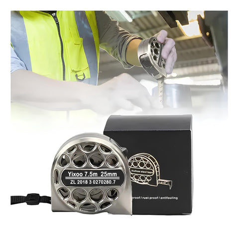 Yixoo 7.5-meter retractable professional metric stainless steel corrosion-resistant cable - metric precision for construction, DIY, engineering and high-strength measurement