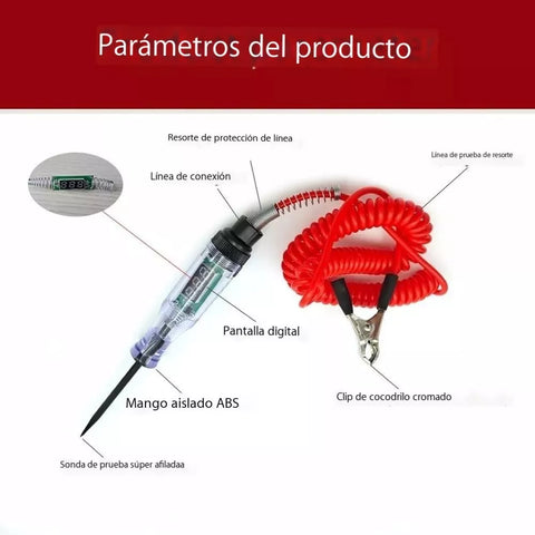 Yixoo Digital polarity pen with voltmeter 6v 12v 24v