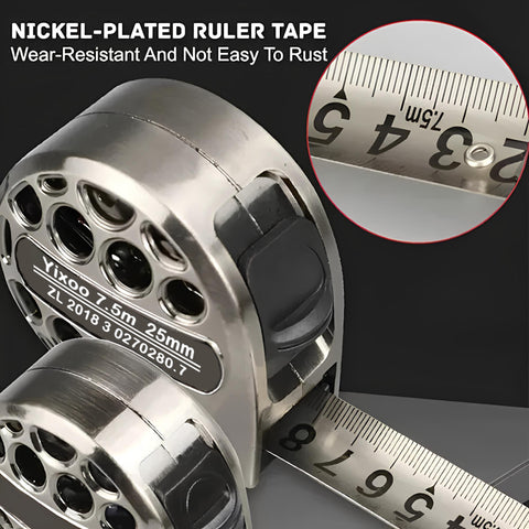 Yixoo 7.5-meter retractable professional metric stainless steel corrosion-resistant cable - metric precision for construction, DIY, engineering and high-strength measurement