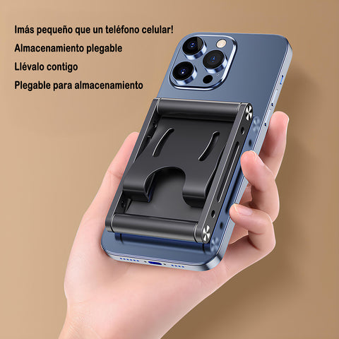 Yixoo All-Aluminum Foldable Phone Stand, Sturdy Adjustable Cell Phone Holder for Desk, Portable & Anti-Slip