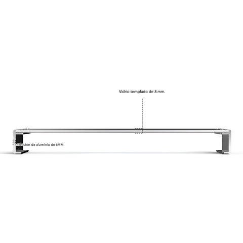 Yixoo Monitor stand, monitor riser base, aluminum alloy extended office desk, tempered glass computer keyboard storage