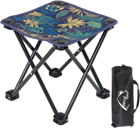 Yixoo Portable Folding Camping Stool Outdoor Camping Lightweight Small Chair for Fishing Hiking Gardening and Beach with Carry Bag