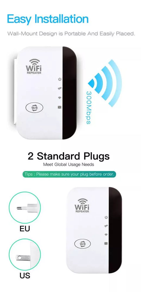 Yixoo Wifi Repeater Amplifier Signal 300 Mbps 2.4g White Color