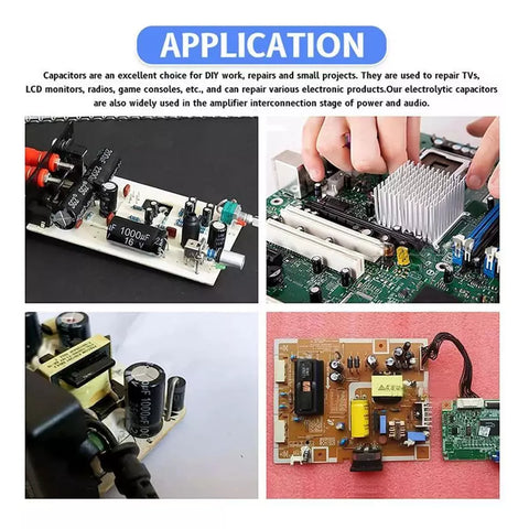 Yixoo Electrolytic Capacitor Kit 24 Values 500pcs 0.1-1000uf