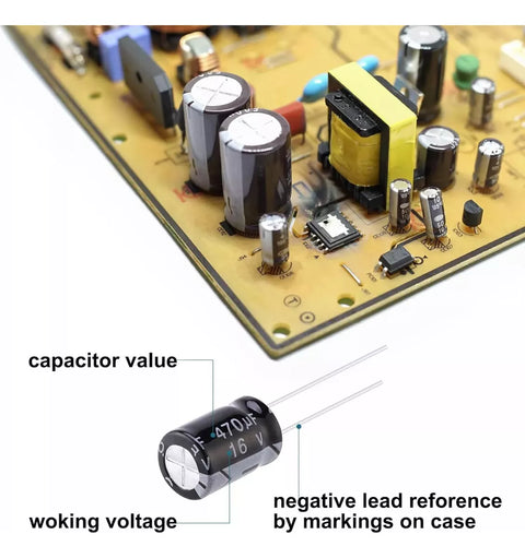Yixoo Electrolytic Capacitor Kit 24 Values 500pcs 0.1-1000uf