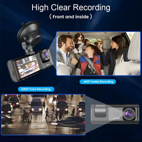 Yixoo 2-channel front and rear panel camera with bracket