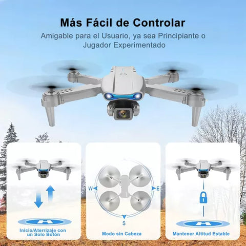Yixoo WRJ-S96 Mini Professional Drone Gray 4K Dual Camera 360 Degree Rotation Supports Photos and Videos
