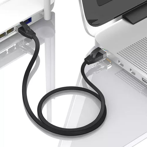 Yixoo Flat Ethernet Cable Network Lan 30m Reinforced Cat6 Internet Console RJ-45 Cable Utp Double Outer Jacket