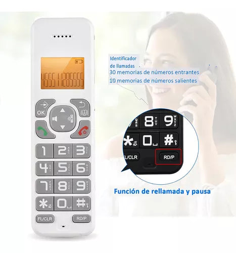 Yixoo D1102b Cordless Phone 127V - White