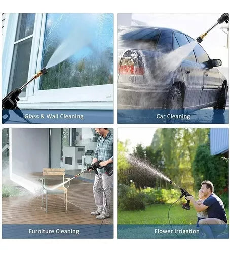 Yixoo Cordless High Pressure Car Wash Gun, 48V Battery, Black