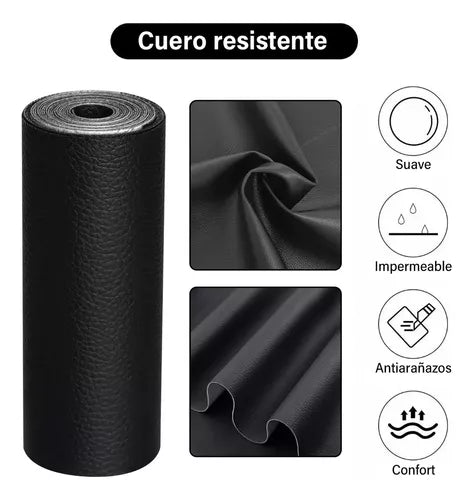 Yixoo Self-adhesive patch for vinyl and leather repair in black