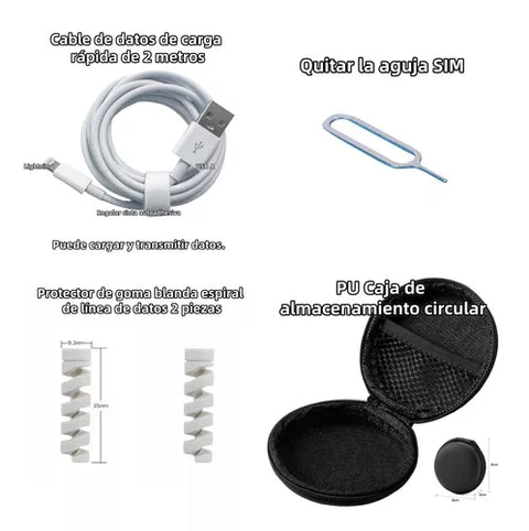 Yixoo 2m Cable For iPhone 5 6 7 8 X 12 13 14 iPad Fast Charging Set