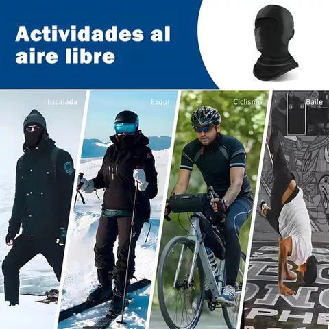 Yixoo Moto Balaclava Cooling Mask Set of 6 for Cycling (Unisex) - Black, One Size with Sun Protection