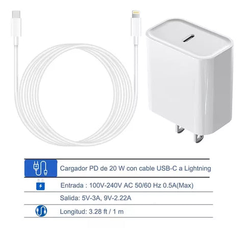 Yixoo Charger Compatible with iPhone 12 13 14 20w Fast Charging White