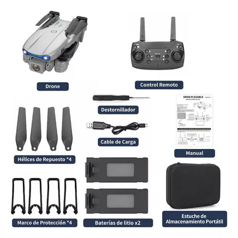 Yixoo WRJ-S96 Mini Professional Drone Gray 4K Dual Camera 360 Degree Rotation Supports Photos and Videos