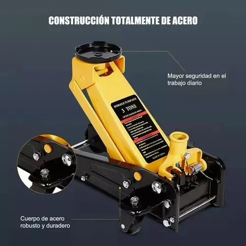 Yixoo hydraulic jack for vehicles 3T floor format hydraulic jack