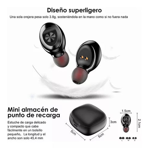Yixoo XG-8 Black Wireless In-Ear Gaming Headset with LED Light
