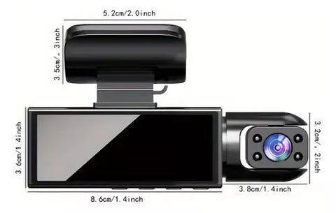 Yixoo 1080p Front and Interior Dashboard Camera for Cars