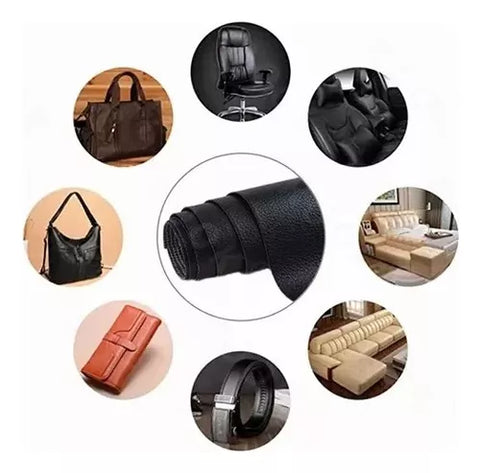 Yixoo Self-adhesive patch for vinyl and leather repair in black