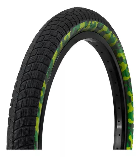 Yixoo Two Tires With 20 X 2.125 Cameras Camouflage R-20 Bmx Cross Green Color