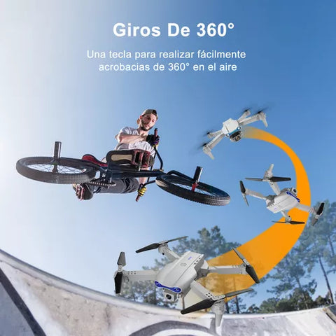 Yixoo WRJ-S96 Mini Professional Drone Gray 4K Dual Camera 360 Degree Rotation Supports Photos and Videos