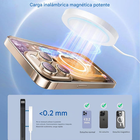 Yixoo Magnetic Wireless Charger for iPhone 16 15 15W Apple Fast Mag-Safe Charger With USB C Fast Charging Block Adapter for iPhone 16/16 Pro/Pro Max/15/14/13/12/Plus/Pro/Pro Max AirPods 3/2/Pro 2