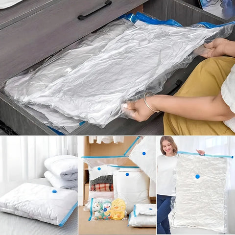 Yixoo Bolsas al Vacío 10 Unidades 100x80cm con Bomba Manual - Almacenamiento para Ropa, Bolsas de Guardado Grande，bolsas de almacenamiento，bolsas vacio，bolsas de vacio