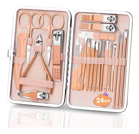 Yixoo Manicura Y Pedicura 24 En 1 Set Manicura Profesional