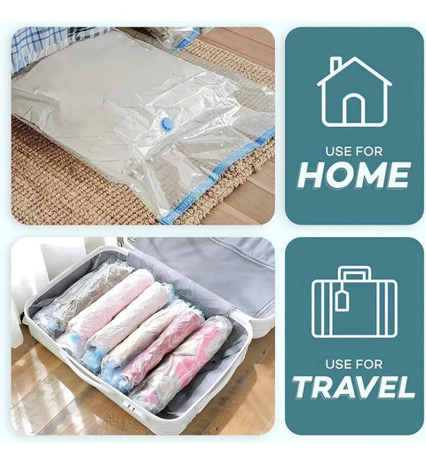 Yixoo Bolsas al Vacío 10 Unidades 100x80cm con Bomba Manual - Almacenamiento para Ropa, Bolsas de Guardado Grande，bolsas de almacenamiento，bolsas vacio，bolsas de vacio