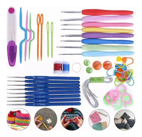 Yixoo Kit De Ganchos Ergonómicos Y Accesorios Para Tejer A Crochet