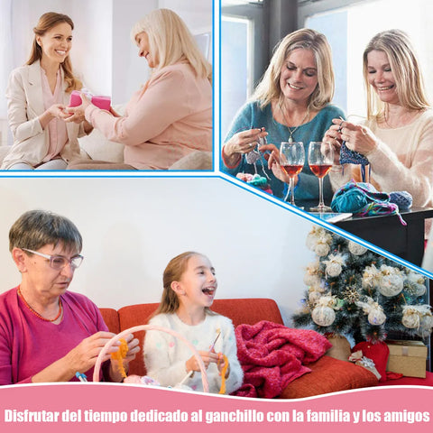 Yixoo Kit De Ganchos Ergonómicos Y Accesorios Para Tejer A Crochet