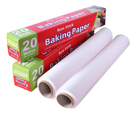 Yixoo Papel Para Hornear Alimentos Encerado 30cm X 20m, 2 Rollos