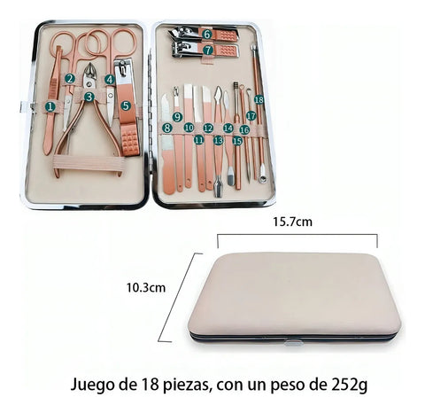 Yixoo Manicura Y Pedicura 24 En 1 Set Manicura Profesional