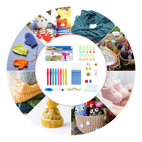 Yixoo Kit De Ganchos Ergonómicos Y Accesorios Para Tejer A Crochet