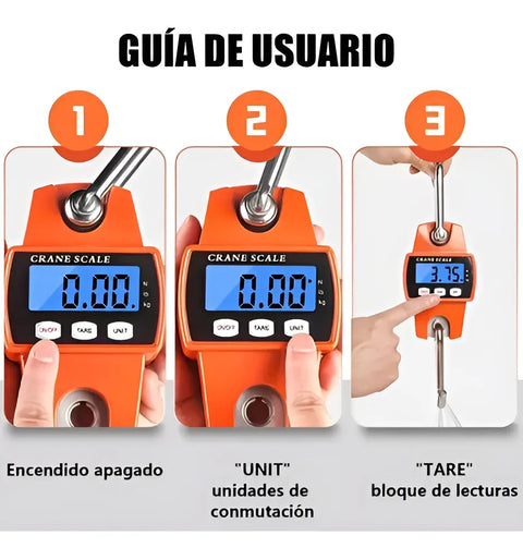 Yixoo Báscula industrial digital colgante Genérica Digital crane scales 300kg naranja x 1 cm