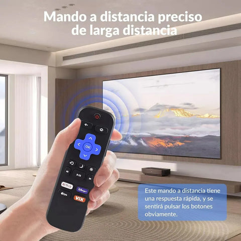 Yixoo Remote Control for Roku, TCL, Hisense, Atvio, Sansui, HKPro, Daewoo, Philips, Polaroid, Onn, Sharp, Element, Westinghouse, Insignia, JVC, RCA, Hitachi, Sanyo Smart TVs + Case