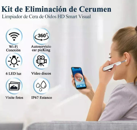 Yixoo Spiral Ear Cleaner with Endoscope Camera