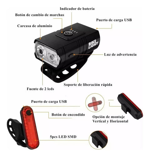 Yixoo Rechargeable Bicycle Emergency Headlight