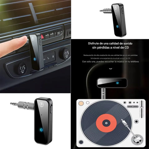 Yixoo Bluetooth 5.0 Hands-Free Car Auxiliary Audio Receiver and Transmitter