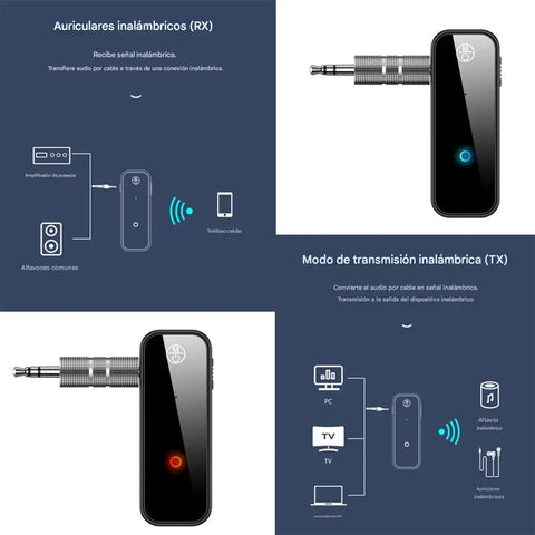Yixoo Bluetooth 5.0 Hands-Free Car Auxiliary Audio Receiver and Transmitter