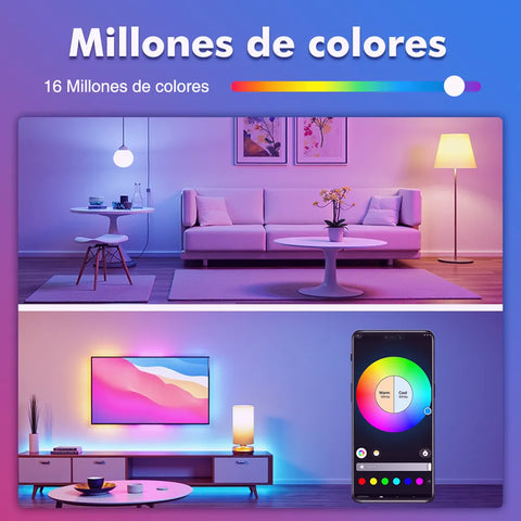 Yixoo 4 Intelligent RGBCW E27 9W 2.4G WiFi Multicolor LED Bulbs Compatible with Alexa, Google, and Siri