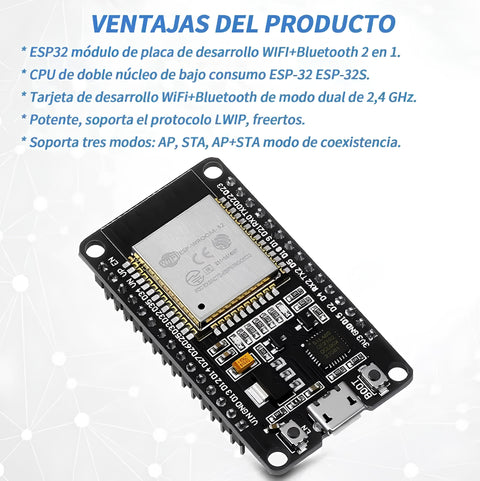Yixoo 3 Pieces of Esp32 Cp2102 Wifi and Bluetooth 4.2 Ble Nodemcu with Micro USB Cable