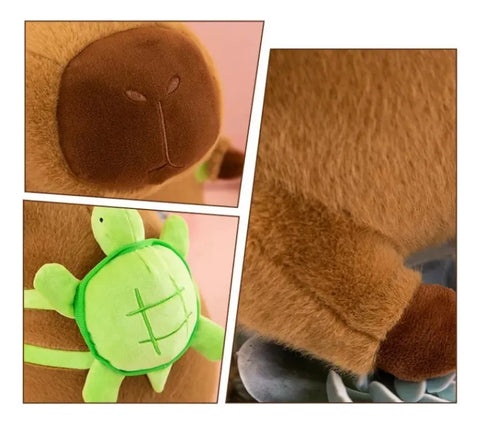 Yixoo 35 cm brown capybara plush toy, suitable for babies, a toy and a gift