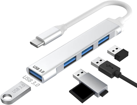 Yixoo USB C to 4 High-Speed USB 3.0/2.0 Ports Hub Adapter for MacBook Pro/Air, iPad Pro, Laptops, PC and Other Devices