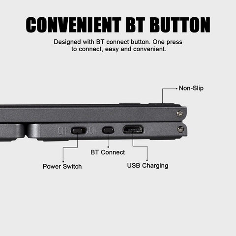 Foldable BT Keyboard with Touchpad for Phones Tablets Laptops PC Travel